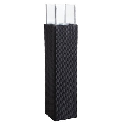 Photophore en résine noir et verre noir Hauteur 139 cm AUBRY GASPARD