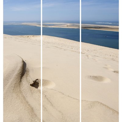 Triptyque Sur Toile Dune Pilat Mer 90x97 Cm PLAGE CEANOTHE