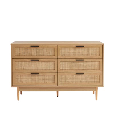 Commode cannage rotin 6 tiroirs  AMANA BAÏTA