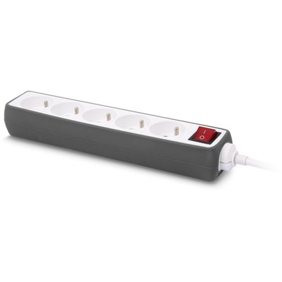Multiprise Silicone Gris 5 X 16A avec interrupteur ESSENTIEL B