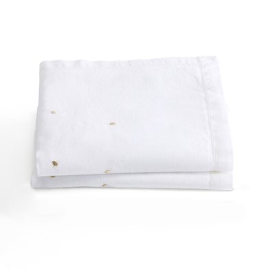 Set of 2 Doris Embroidered Cotton/Linen Napkins LA REDOUTE INTERIEURS