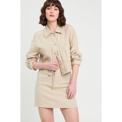 Veste boutonnée contenant du lin CACHE CACHE