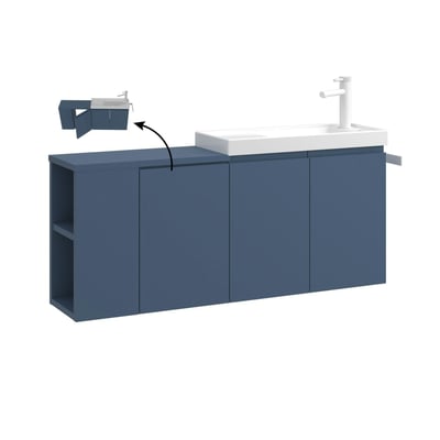 Meuble + vasque lave-mains suspendu 110 cm IRIS PIER IMPORT