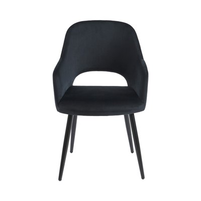 Fauteuil de table en velours - JUNIA DRAWER