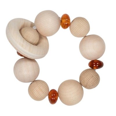 Hochet en bois et ambre GOKI