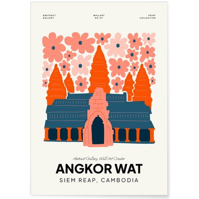 Affiche Cambodge Angkor Wat L'AFFICHERIE