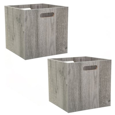 Lot De 2 Boîtes De Rangement Effet Bois En Mdf Mix N' Modul TOILINUX