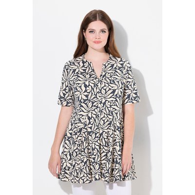 T-shirt, imprimé floral, encolure tunique ULLA POPKEN
