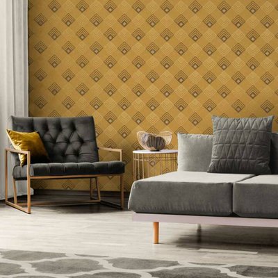 Papier peint art déco carré HOME MAISON