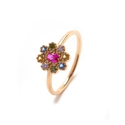 Bague plaqué avec pierres fantaisie DAXON