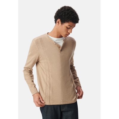 Pull coton bio tricot fin col tunisien IKKS