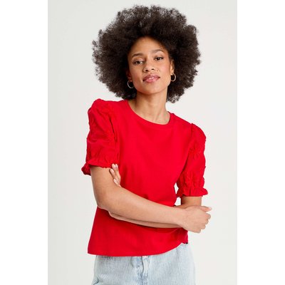 T-shirt manches brodées CACHE CACHE