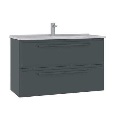Meuble 2 tiroirs 100 cm + vasque NEREE PIER IMPORT
