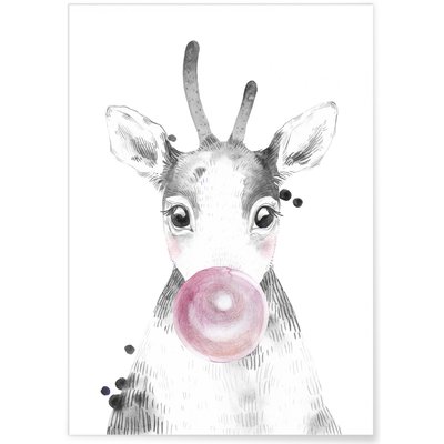 Affiche 'Bulle de Cerf Rose' L'AFFICHERIE