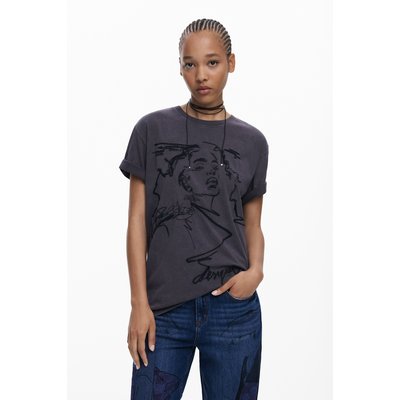 T-shirt Visage en relief DESIGUAL