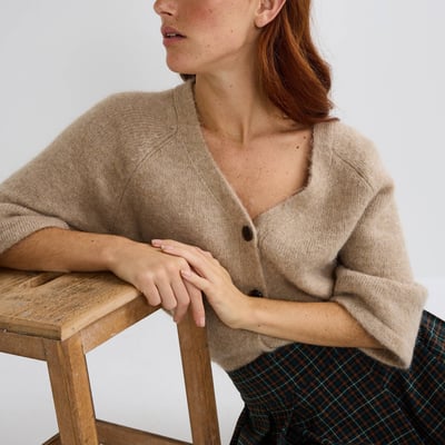 Cardigan Femme Blanc Monoprix - Taille US 0 / UK XS, Occasion En Très Bon état