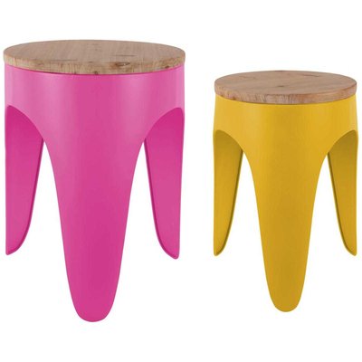 Ensemble de 2 tabourets Double Funky LEITMOTIV