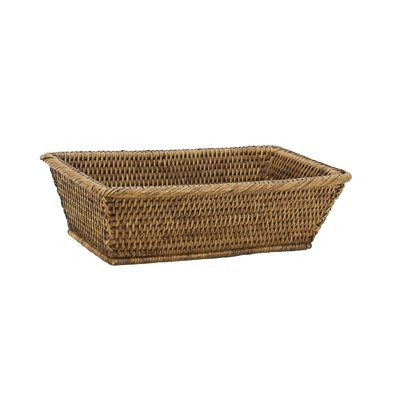 Corbeille rectangulaire en rotin antique AUBRY GASPARD