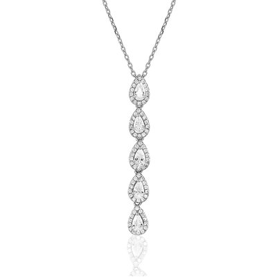 Collier en argent 925 et oxyde de zirconium CLEOR