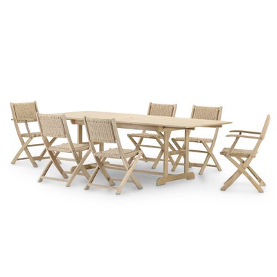 Salon de jardin, 8 chaises, JAVA L. & SERENA DEFORA HOME