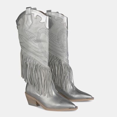 Bottines en cuir avec franges ALMA EN PENA