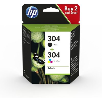 Cartouche d'encre 304 Noire + 3 couleurs HP