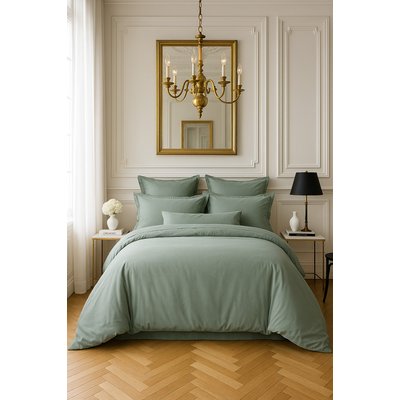 Housse de couette satin de coton lavé unie, Desir BATON ROUGE