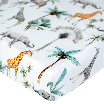 Drap-housse en satin de coton SAFARI SEVIRA KIDS