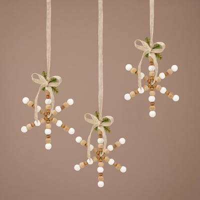 Flocon natura à suspendre de noël décorative D10 NOËL SIA DECO