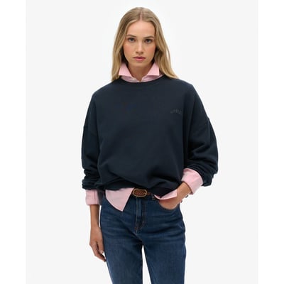 Sweat teint en pièce à col rond et logo Essential SUPERDRY
