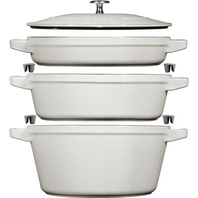 Set empilable, Truffe blanche, 3-pcs STAUB