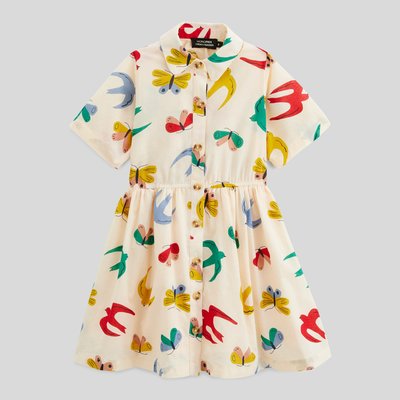 Robe col chemise imprimée en coton MONOPRIX