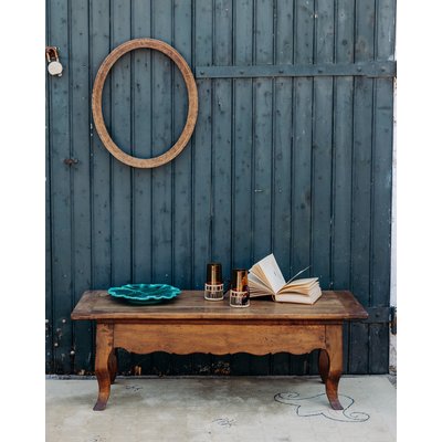 Grande table basse en bois Léonie N°212 - Bon état DEBONGOUT