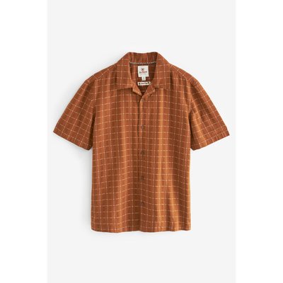 Chemise carreaux manches courtes col cubain NEXT
