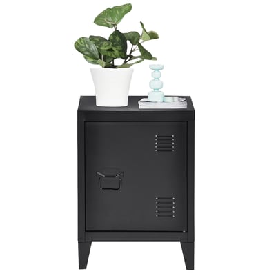 Armoire de rangement en métal 1 porte 1 étagère style industriel, GRAVES MEUBLES COSY