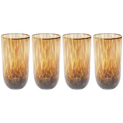 Lot de 4 verres hauts à eau, CARAMEL KARE DESIGN
