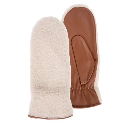 Gants cuir d'agneau pleine fleur - doublées imitation fourrure ISOTONER
