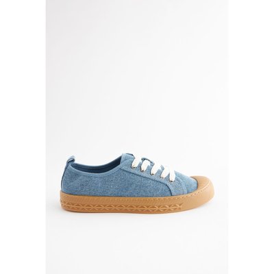 Baskets de baseball en denim à lacets NEXT