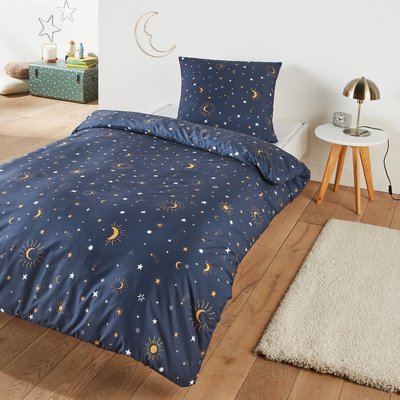 Bedset in recycled microvezel, vierkante sloop SO'HOME