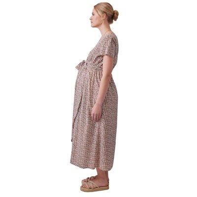 Robe de grossesse imprimée fleurs avec lien à ceinturer VERTBAUDET