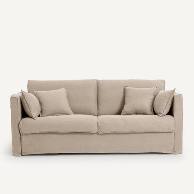 Schlafsofa Camille, dickes Leinen Stonewashed AM.PM