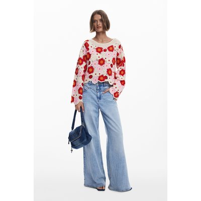 Top en crochet multicolore DESIGUAL