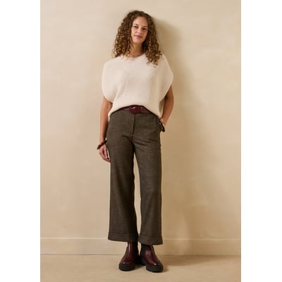 Pantalon droit en tweed LA FEE MARABOUTEE