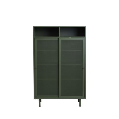 Vaisselier 2 portes, 2 niches en métal H140cm - KISO DRAWER