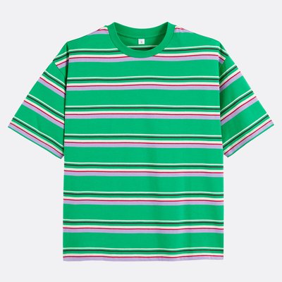 T-shirt rayé, col rond, manches courtes LA REDOUTE COLLECTIONS