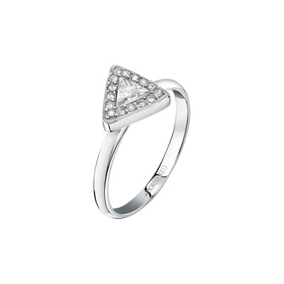 Bague en Acier, Zircons, Cristal TRILLIANT MORELLATO