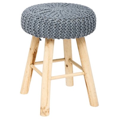 Tabouret en maille Suzette - H. 43 cm ATMOSPHERA