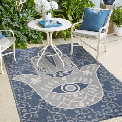 Tapis extérieur, kilim reversible EX1 BAKO UN AMOUR DE TAPIS