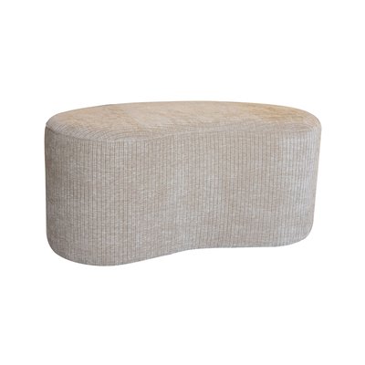 Banc en tissu bouclette et structure en bois NOW'S HOME