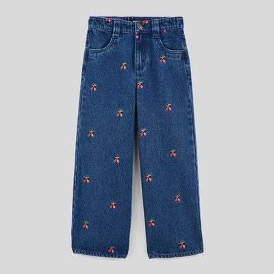 Jean large brodé MONOPRIX